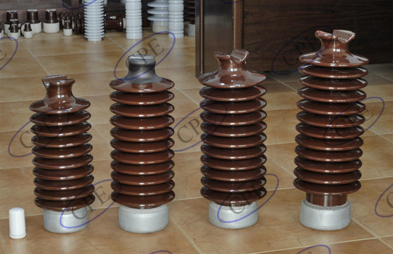 ANSI 57-6 12.5kN عایق های پست چینی قهوه ای افقی