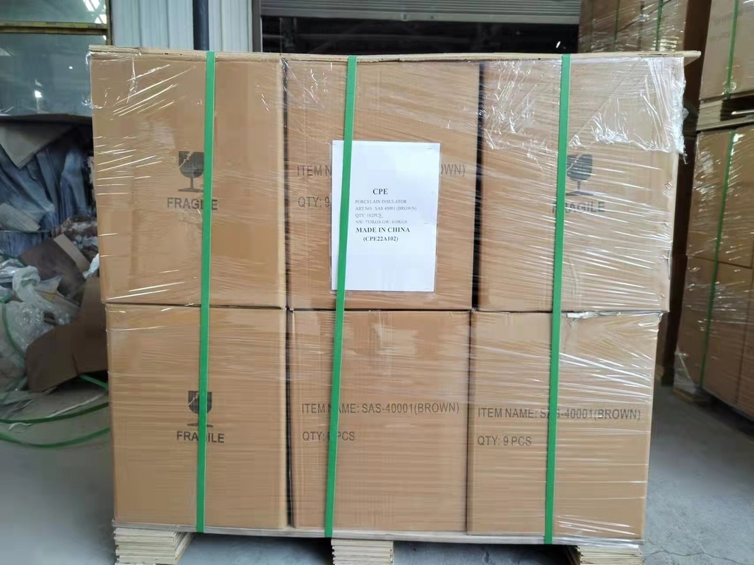 IEC 60168 Oil ASS ترانسفورماتور پرسلن بوشینگ قهوه ای لعاب دار بازار کره 150 کیلوولت