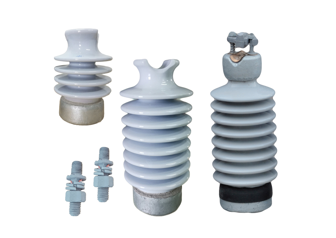 عایقهای پست خط ANSI 57-3 12.5kN خاکستری روشن با گل میخ کوتاه