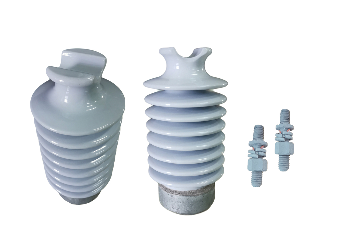 عایقهای پست خط ANSI 57-3 12.5kN خاکستری روشن با گل میخ کوتاه