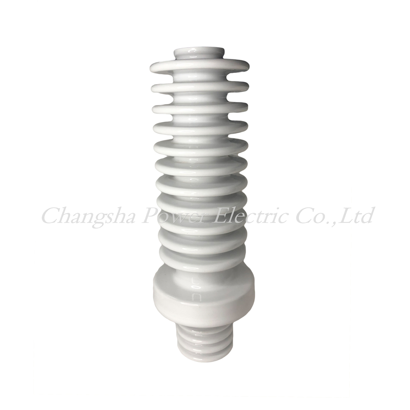 IEC 25.8kv بوشینگ چینی عایق بندی شده با گاز لعاب سفید