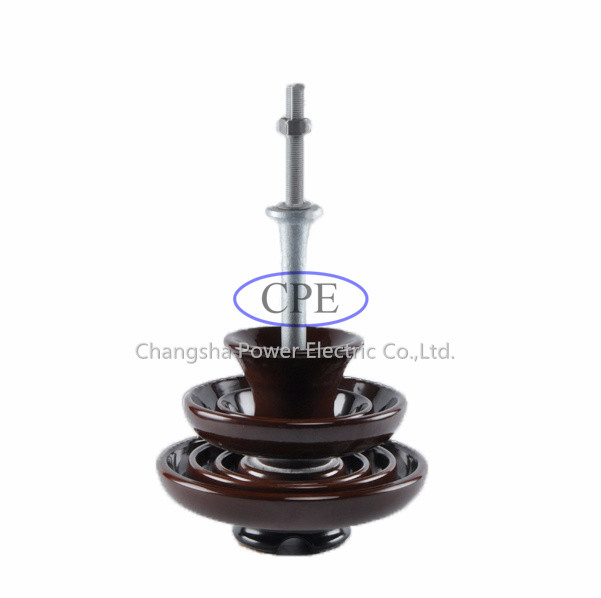 33kv P-33-Y عایق پین چینی قهوه ای برای خطوط توزیع